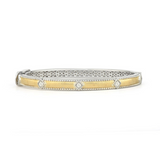 Jude Frances Mixed Metal Lisse Diamond Kite Bangle