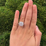 18K White Gold Halo Semi Mount