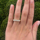 18K Yellow Gold Round Diamond Band