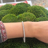 18K White Gold Tennis Bracelet