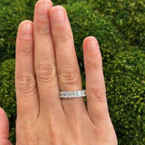 Platinum Emerald Cut Diamond Band