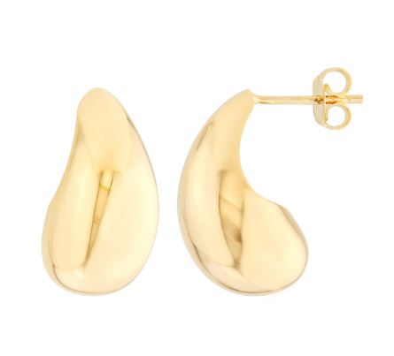 14K Yellow Gold Teardrop Earrings
