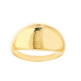 14K Yellow Gold Dome Signet Ring