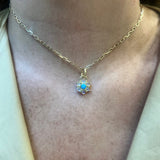 Temple St. Clair 18k Yellow Gold Turquoise and Moonstone Pendant