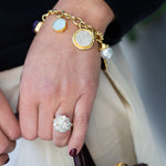 Estate 18K Gold Old Mine Cut Diamond Ring offered by Laura Pearce Ltd. on hand 