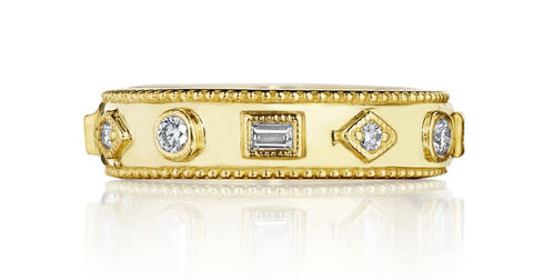 Penny Preville 18K Yellow Gold Mixed Shape Diamond Band