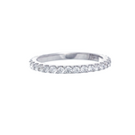 Platinum shared prong set band 0.48 carat