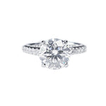 Diamond ring on a white background