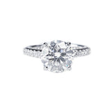 Diamond ring on a white background