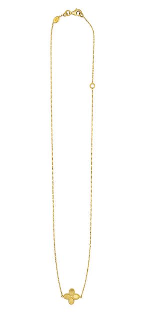 14K Gold Single Station Clover Necklace
