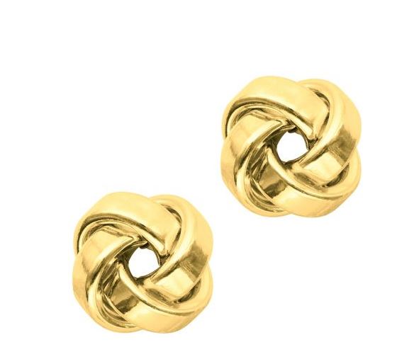 14K Yellow Gold Knot Earrings