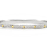 Jude Frances Sterling Silver Bracelet with Gold Stud Accents