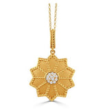 18K Yellow Gold and Diamond Pendant