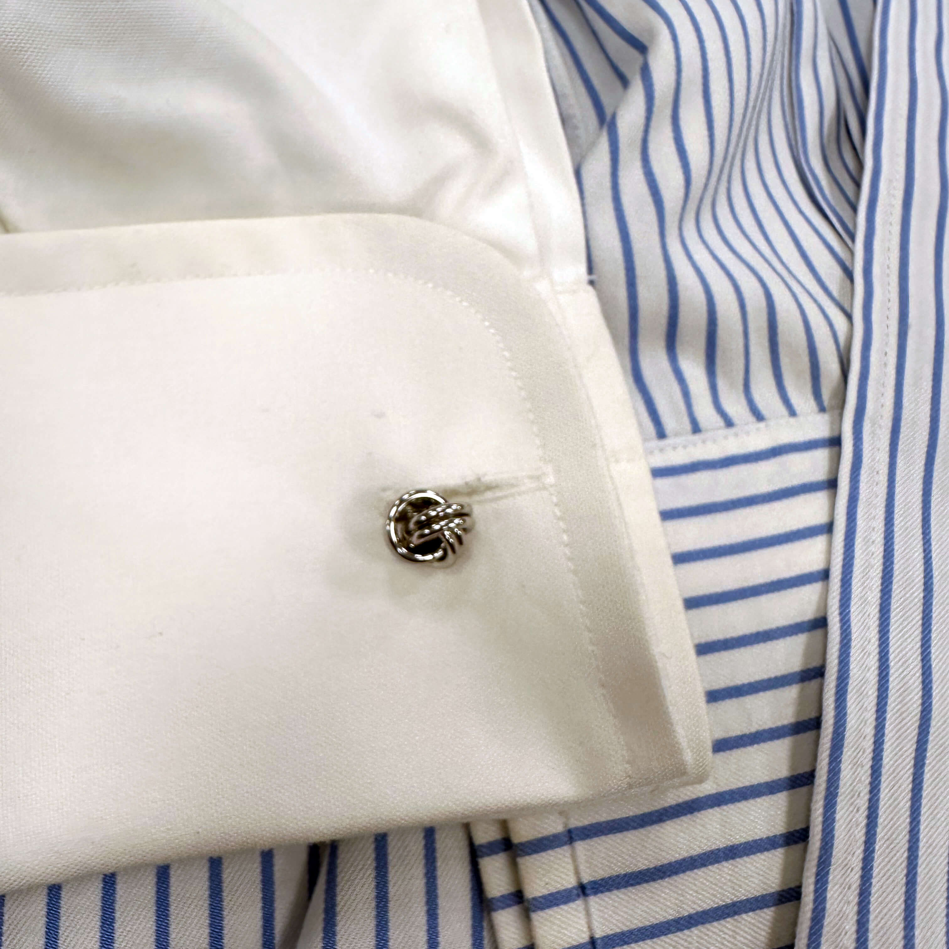 dress shirt cufflinks Sterling Silver Knot Cuff Links