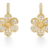 Temple St Clair 18K Yellow Gold Snow Flower Earrings