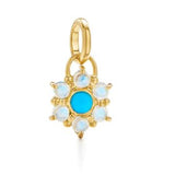 Temple St. Clair 18k Yellow Gold Turquoise and Moonstone Pendant