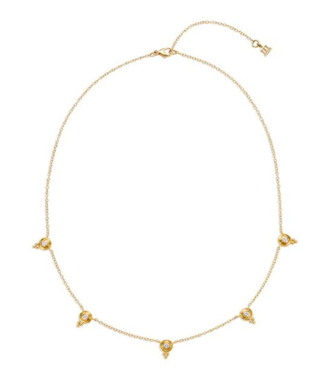 Temple St. Clair 18K Yellow Gold Five Diamond Necklace