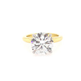 18k yg and plat solitaire ring 