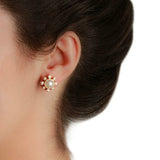 Elizabeth Locke 19K Yellow Gold Akoya Pearl and Diamond Stud Earrings