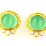 Elizabeth Locke 19K Yellow Gold Nile 'Lion and Putto' Earrings