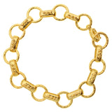 Elizabeth Locke 19K Yellow Gold "Torcello" Bracelet with Circle Clasp