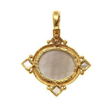 Elizabeth Locke 19K Yellow Gold Nile 'Cabochon Goddess with Chariot' Pendant