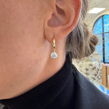 Single Diamond Huggie Earrings
