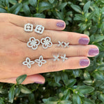 White gold diamond earrings 