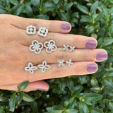 White gold diamond earrings 