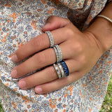 Emerald Cut Diamond Half Eternity Band