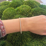 18K Yellow Gold Diamond Tennis Bracelet