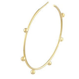 14K gold hoop with beads 