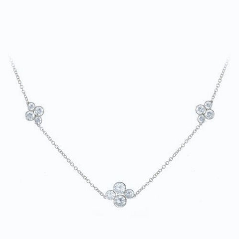 LPL Signature Collection Platinum 3 Station Diamond Necklace