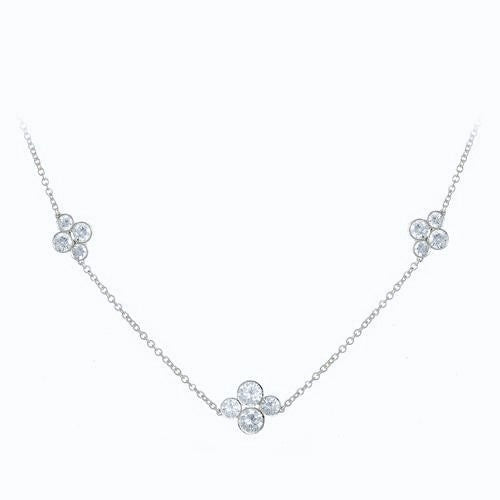 LPL Signature Collection Platinum 3 Station Diamond Necklace