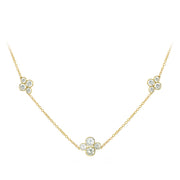 LPL Signature Collection 18k Yellow Gold 3 Station Diamond Necklace