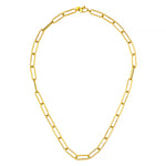 A 14K yellow gold elongated link necklace