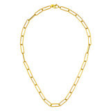 A 14K yellow gold elongated link necklace
