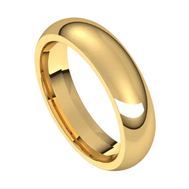 14K yellow gold wedding band ring