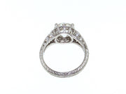 Platinum and Diamond  Antique Style Ring