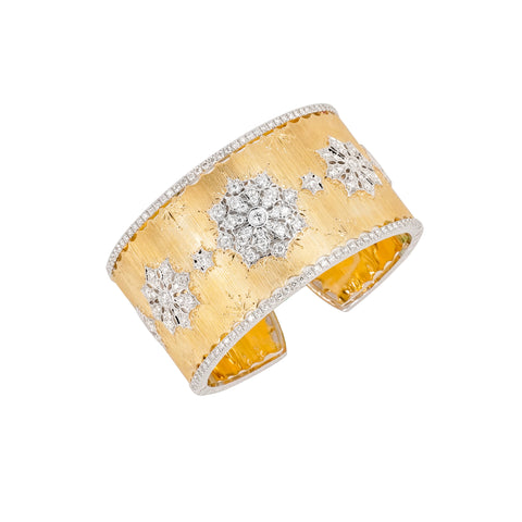18K Yellow Gold Diamond Cuff Bracelet