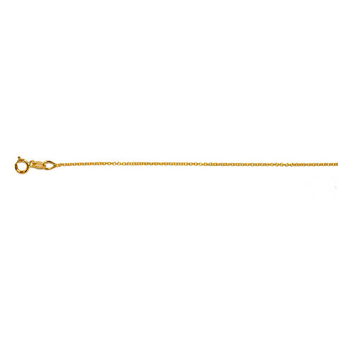 18k Yellow Gold Cable Chain Necklace