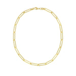 A 18k yellow gold long link necklace from the LPL Signature Collection displayed against a white background.