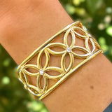 18K yellow gold Garden bracelet with diamonds on model