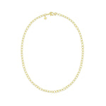 18K yellow gold small link chain necklace