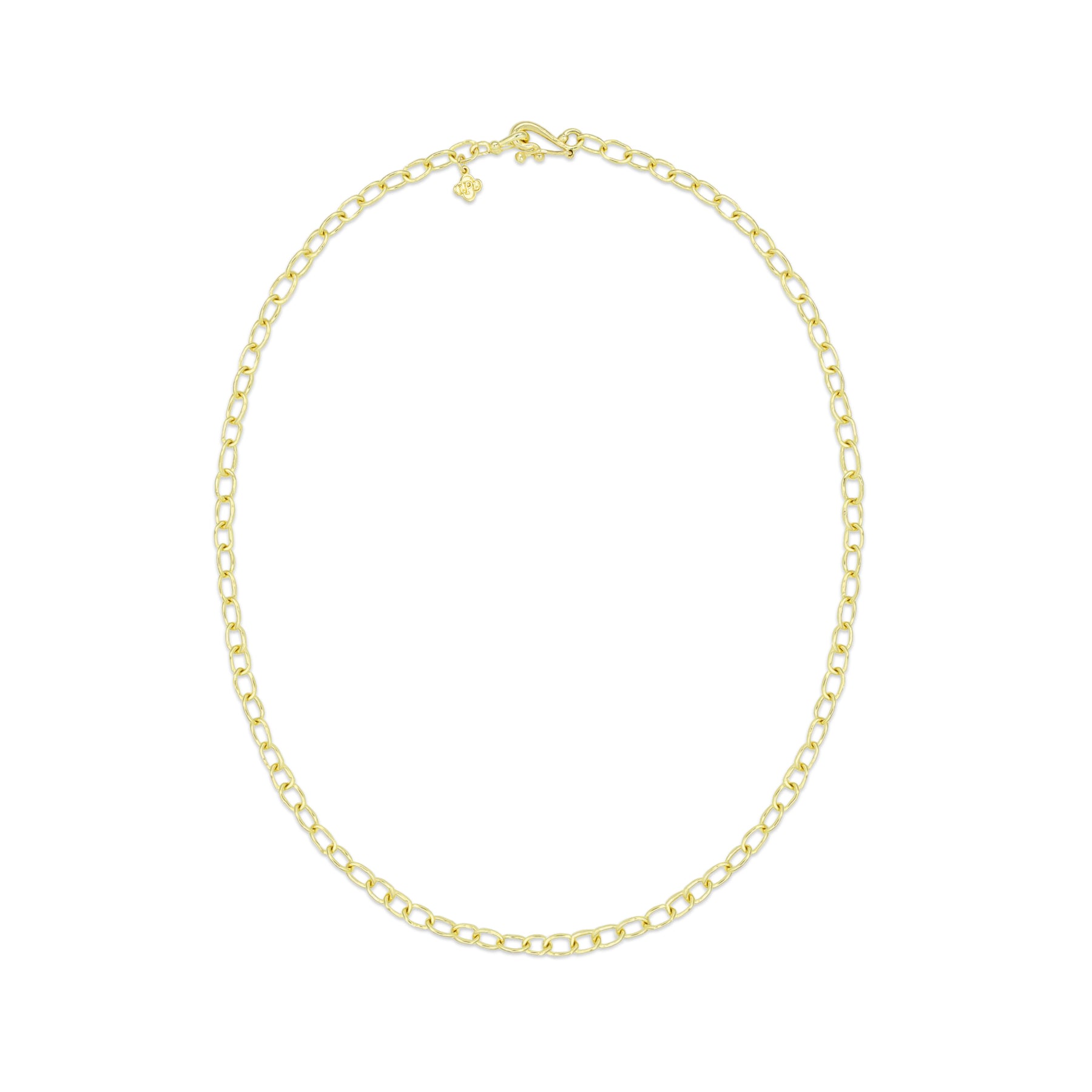 18K yellow gold small link chain necklace