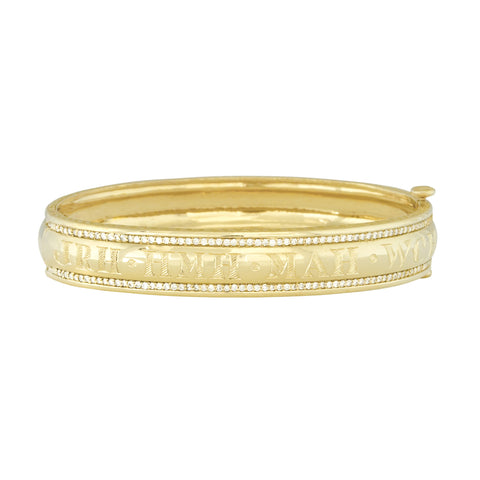 Penny Preville 18k Yellow Gold Engravable Bangle