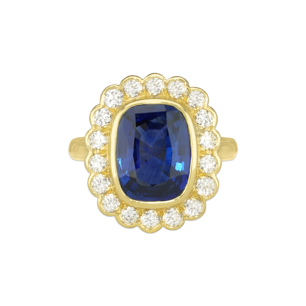 78862-250【Candame】Sapphire 絶品Diamond 18K Ring SPAIN New-