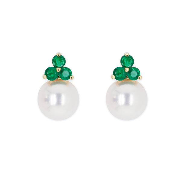 Tri Emerald and Pearl Drops