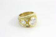 18kt yellow gold and diamond band ring