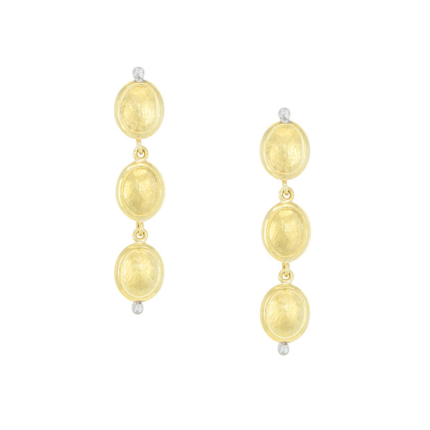 14k Yellow Gold Oval Drops
